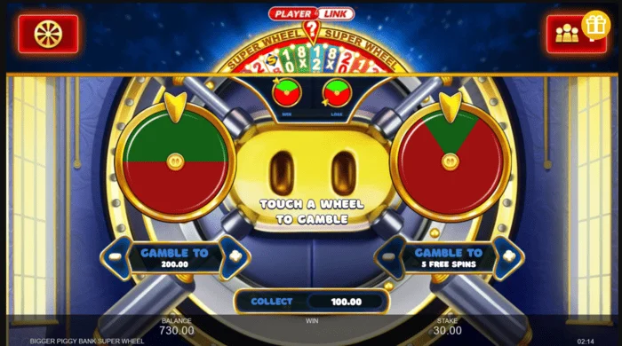 Bigger Piggy Bank Super Wheel ミニゲーム